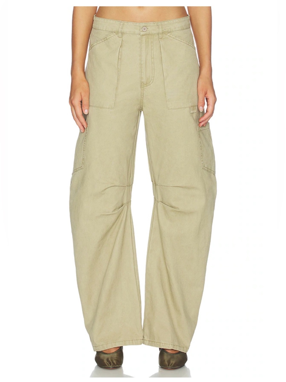 NWT Revolve Lioness Miami Vice Barrel Leg Pant in Beige - Picture 3 of 12